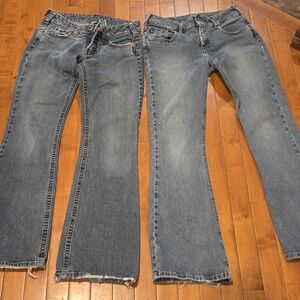 Silver Jeans Women’s Medium Blue Flare Jeans Duo